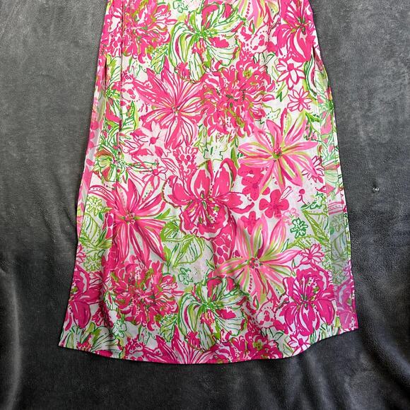 Lily Pulitzer Women's 0 V-Neck Colorful Printed Maxi Dress Preppy Atsy - Picture 7 of 13